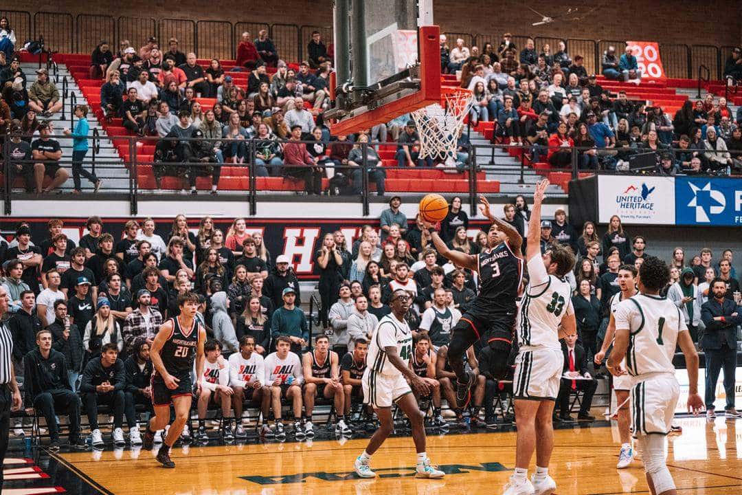 basketball player making a layup