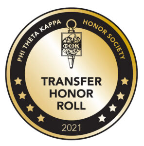 Phi Theta Kappa insignia 2021, Transfer Honor Roll