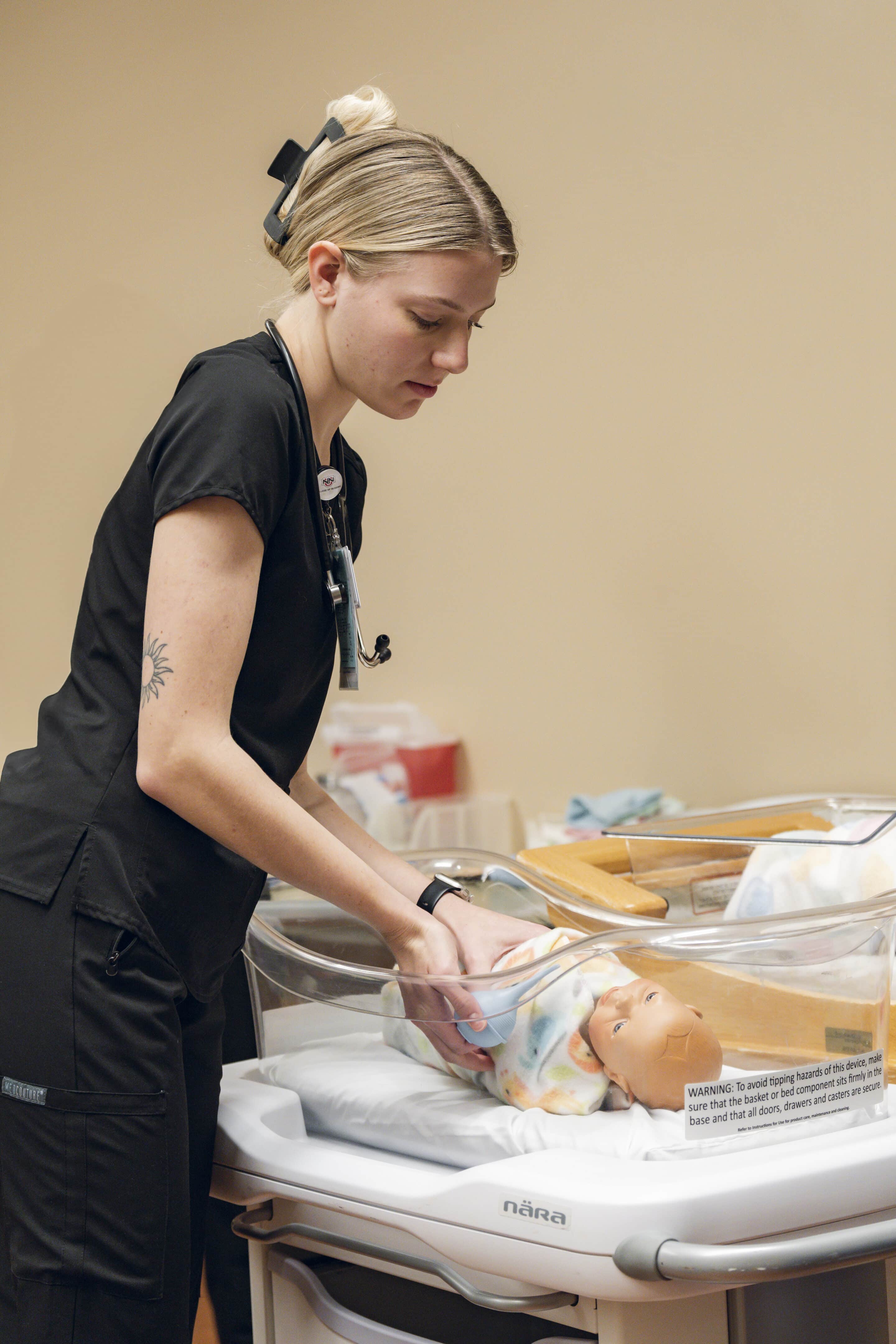 Nursing Student in nursing lab
