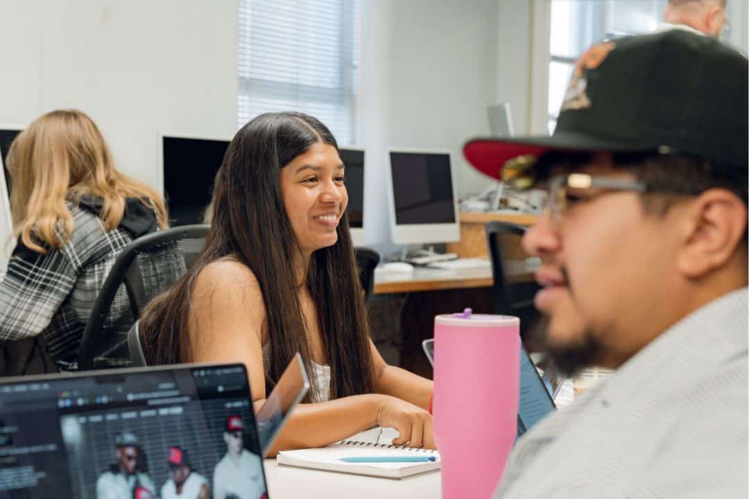 Students in a graphic design class