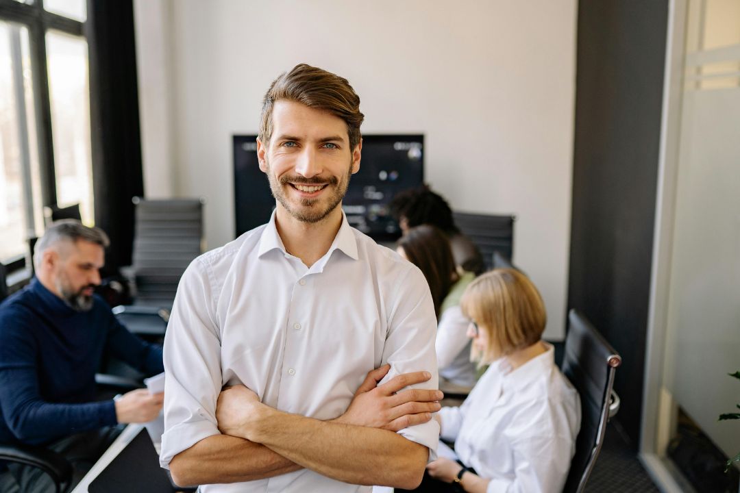 Male professional in an office